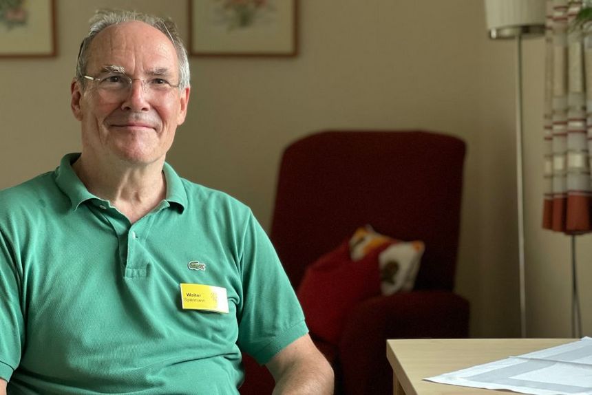 Walter Spielmann, arbeitet ehrenamtlich im Tageshospiz Walter Spielmann, arbeitet ehrenamtlich im Tageshospiz