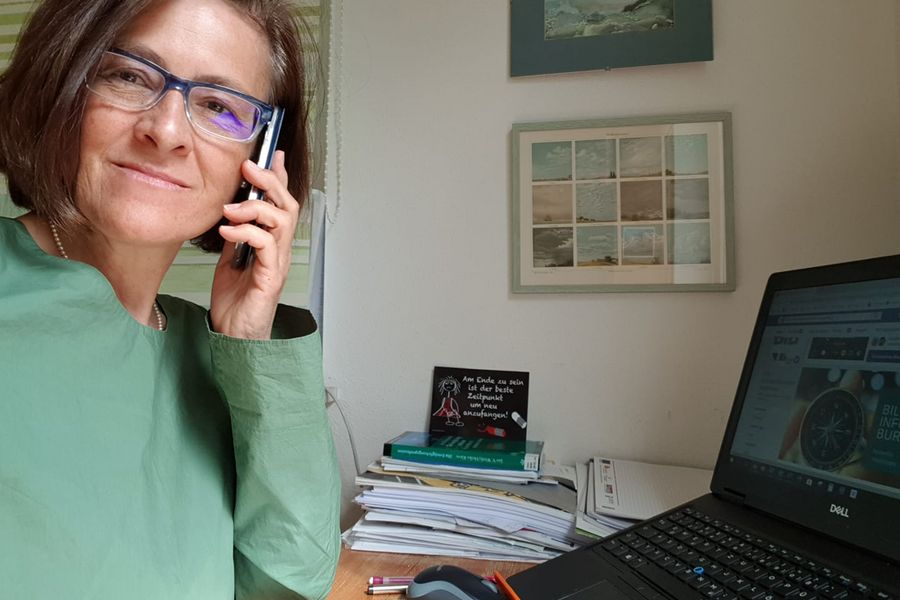 Barbara Klabischnig-Hörl im Homeoffice